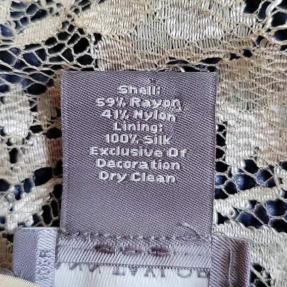 Gorgeous Ann Taylor Lace Silk Sleeveless Top - Sz. 00 - Beige - Picture 6 of 6